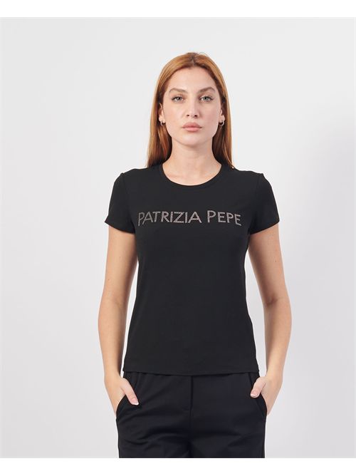 T-shirt femme Patrizia Pepe col rond coupe slim PATRIZIA PEPE | CM1419-J013K103